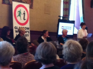 The Female in Crime Fiction panel being introduced